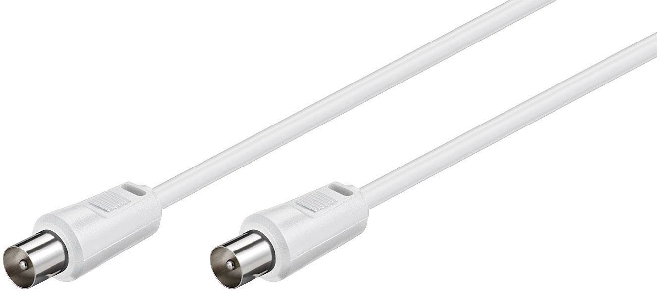Goobay Antennen Anschlusskabel [1x Antennenstecker 75 Ω - 1x Antennenstecker 75 Ω] 1.50 m 75 dB Weiß