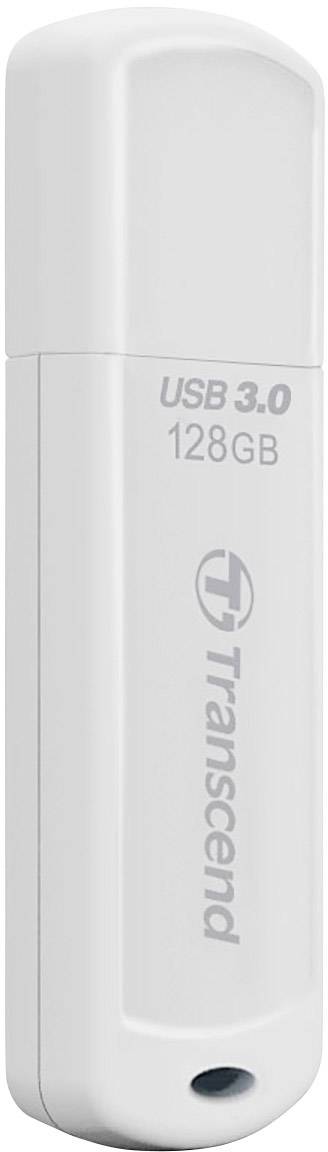 USB-Stick mit 128 GB Speicherplatz, USB 3.0, Weiß.