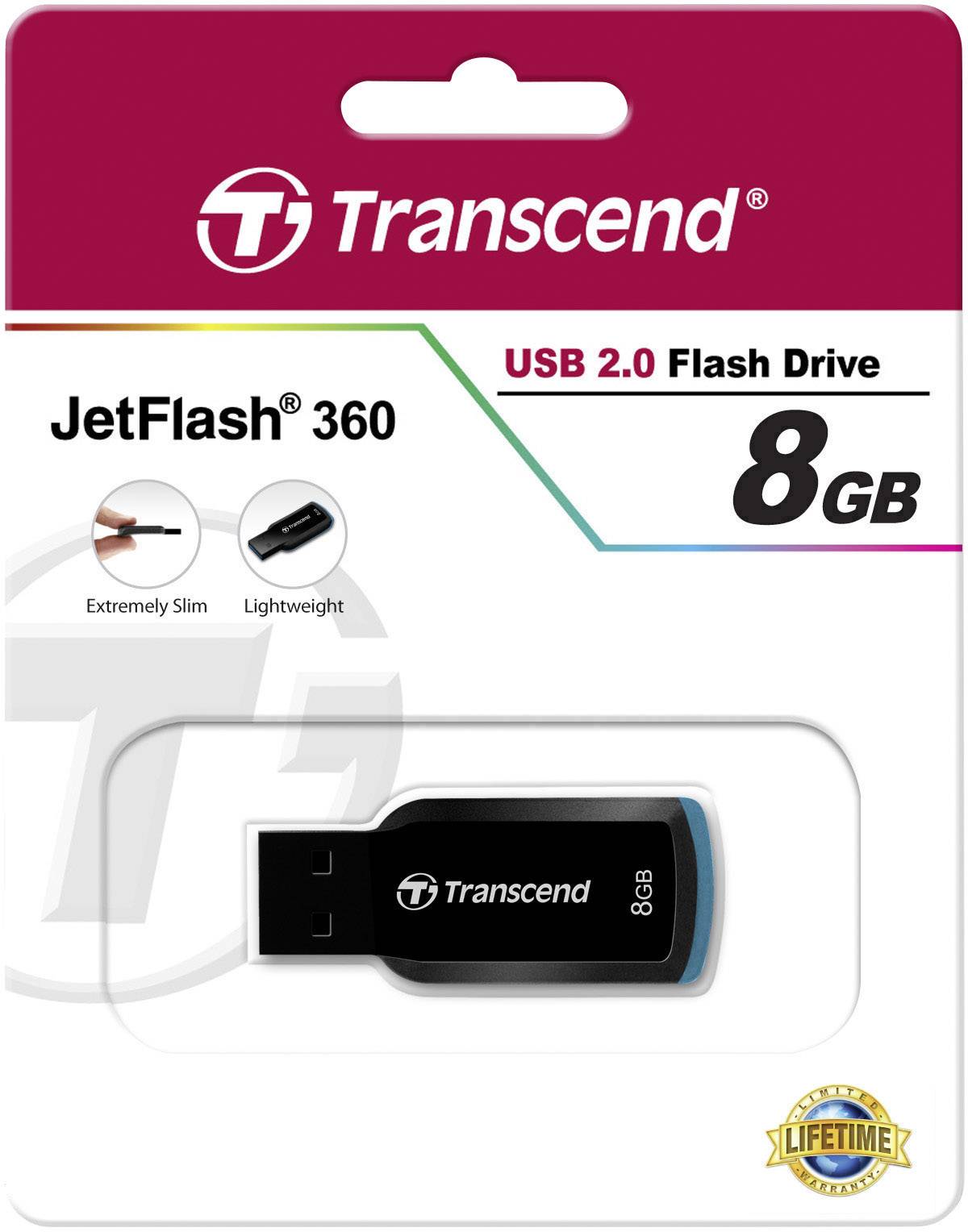 Transcend JetFlash® 360 USB-Stick 8GB TS8GJF360 USB 2.0
