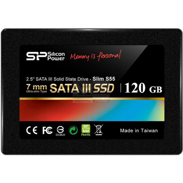 SILICON POWER SSD 120GB S55 SCHWARZ