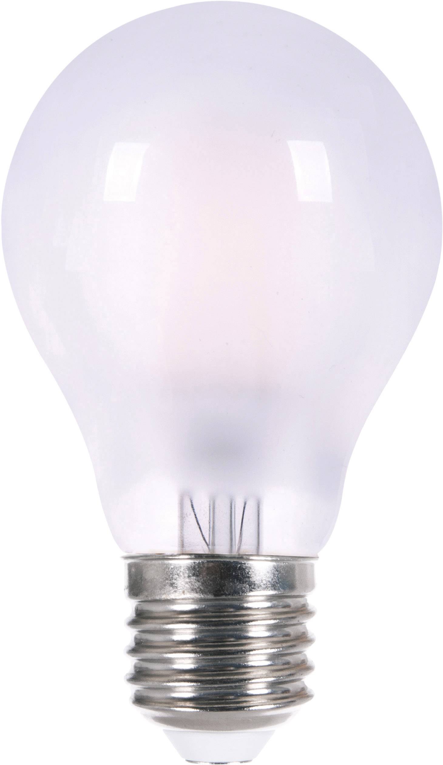 Eine Glühbirne mit Schraubgewinde, dargestellt vor einem neutralen Hintergrund.
