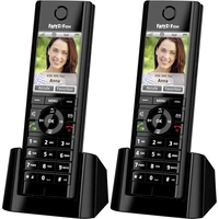 AVM FRITZ!Fon C5 Duo Set Schnurloses Telefon VoIP Babyphone, Freisprechen, Headsetanschluss Farbdisplay Schwarz AVM FRITZ!Fon C5 Duo Set Schnurloses Telefon VoIP Babyphone, Freisprechen, Headsetanschluss Farbdisplay Schwarz