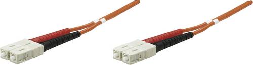 Intellinet Glasfaser LWL Anschlusskabel [1x SC-Stecker - 1x SC-Stecker] 50/125 µ Multimode OM2 1.00