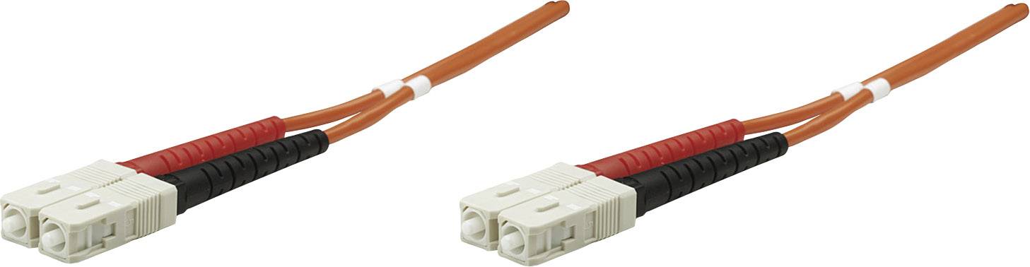 Intellinet 470032 Glasfaser LWL Anschlusskabel 5.00m Orange [1x SC-Stecker - 1x SC-Stecker] 50/125 µ Multimode OM2