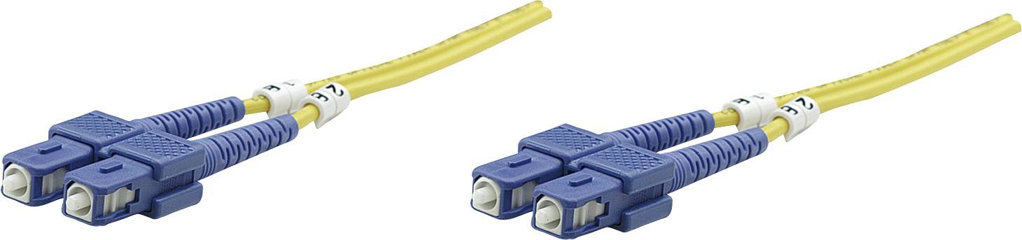 Intellinet 470605 Glasfaser LWL Anschlusskabel 1.00m Gelb [1x SC-Stecker - 1x SC-Stecker] 9/125 µ Singlemode OS2