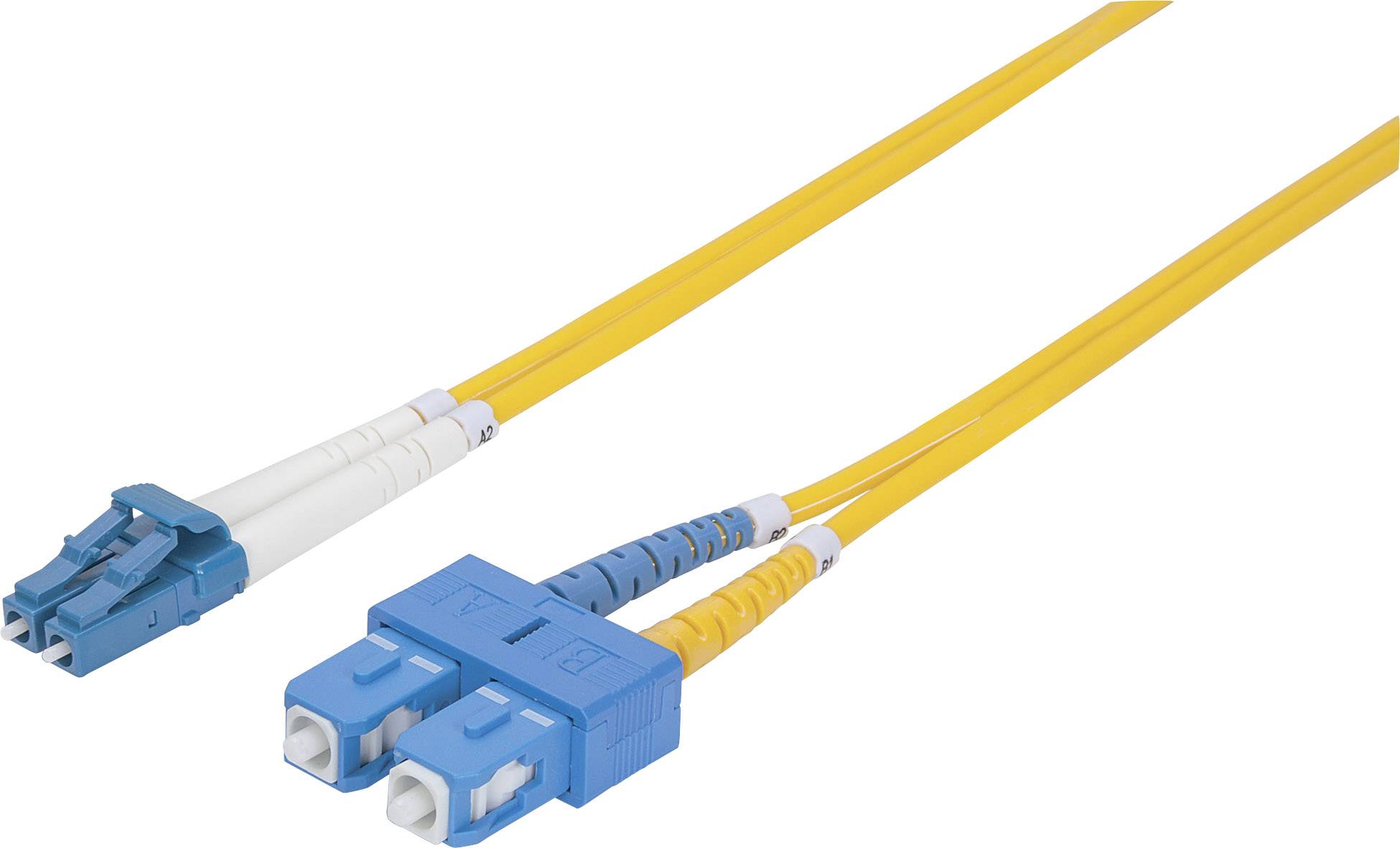 Intellinet 473972 Glasfaser LWL Anschlusskabel 2.00 m Gelb [1x LC-Stecker - 1x SC-Stecker] 9/125 µ Singlemode OS2