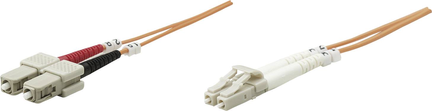 Intellinet 471268 Glasfaser LWL Anschlusskabel 2.00 m Orange [1x LC-Stecker - 1x SC-Stecker] 62,5/125 µ Multimode OM1