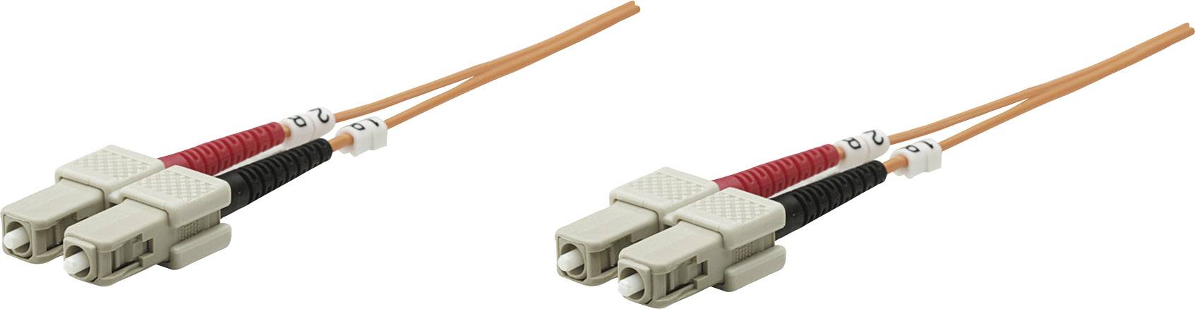 Intellinet 515818 Glasfaser LWL Anschlusskabel 1.00 m Orange [1x SC-Stecker - 1x SC-Stecker] 62,5/125 µ Multimode OM1