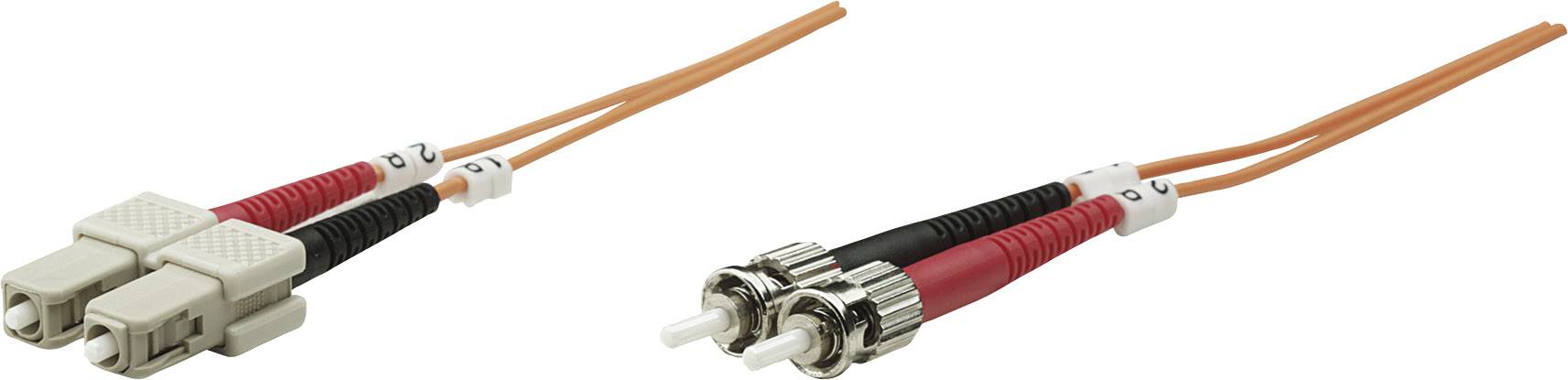 Intellinet 515788 Glasfaser LWL Anschlusskabel 1.00 m Orange [1x ST-Stecker - 1x SC-Stecker] 62,5/125 µ Multimode OM1