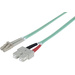 Intellinet 751094 Glasfaser LWL Anschlusskabel [1x LC-Stecker - 1x SC-Stecker] 50/125 µ Multimode OM3 5.00m