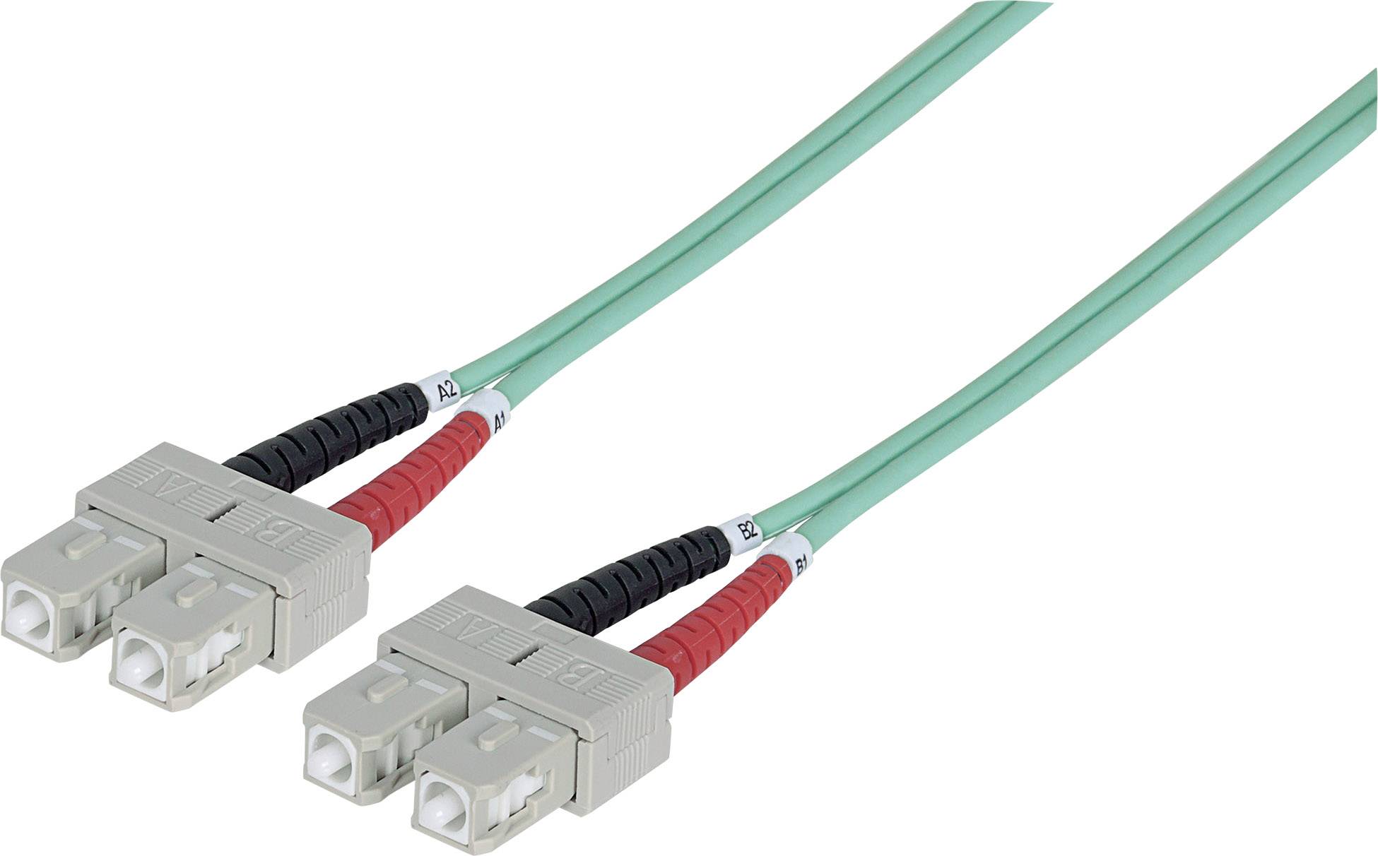 Intellinet 750844 Glasfaser LWL Anschlusskabel 5.00m Türkis [1x SC-Stecker - 1x SC-Stecker] 50/125 µ Multimode OM3