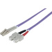 Intellinet 751186 Glasfaser LWL Anschlusskabel [1x LC-Stecker - 1x SC-Stecker] 50/125 µ Multimode OM4 20.00m