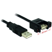 Delock USB-Kabel USB 2.0 USB-A Stecker, USB-A Buchse 1.00m Schwarz 85106 Delock USB-Kabel USB 2.0 USB-A Stecker, USB-A Buchse 1.00m Schwarz 85106