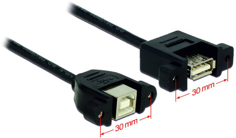 Delock 1.00 m Schwarz 85108
