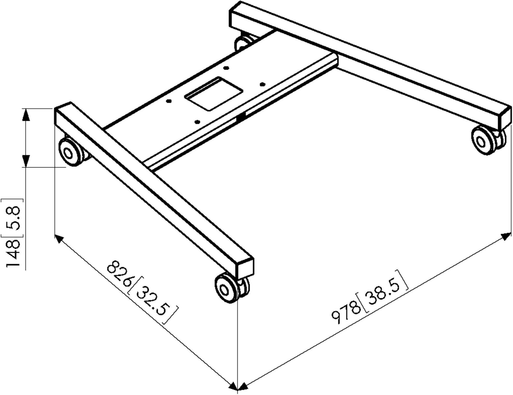 Vogel's Standfuß mit Rollen Passend für Serie (Halter): Vogel's modulares Display-Deckenhalterungssystem Connect-it Silber