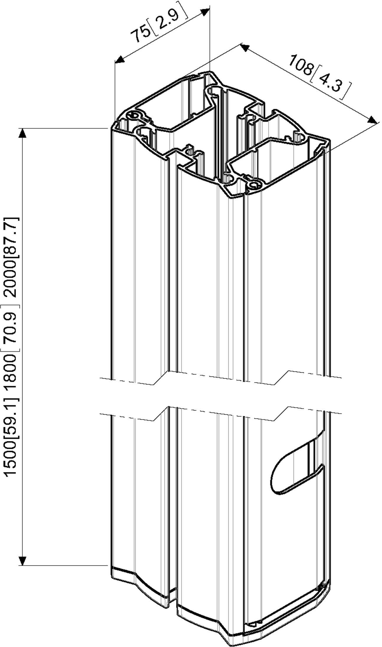 Vogel's Säulen-Adapter Passend für Serie (Halter): Vogel's modulares Display-Deckenhalterungssystem Connect-it Schwarz
