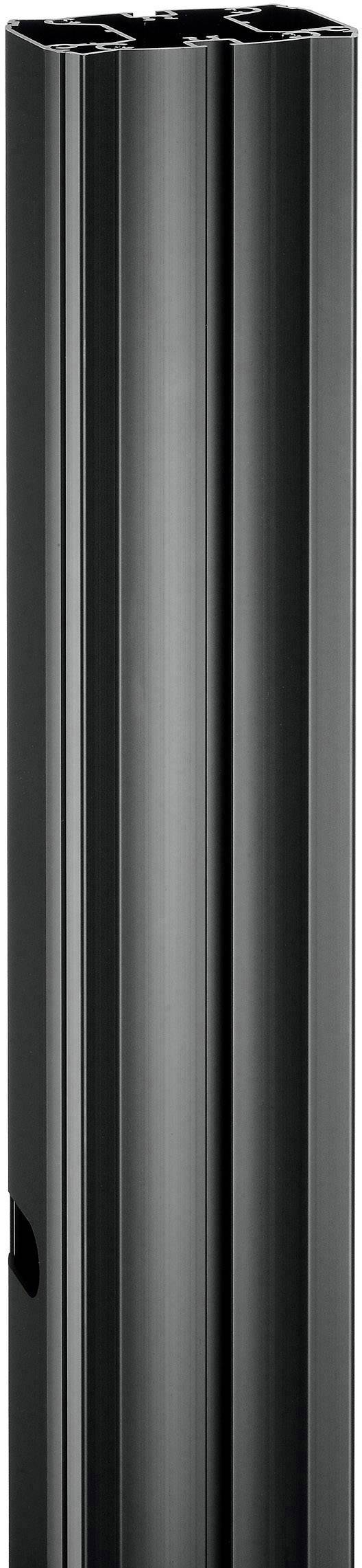 Ein längliches, schwarzes Objekt mit glatter Oberfläche und rechteckigem Querschnitt. Einsatz und Funktion unklar.
