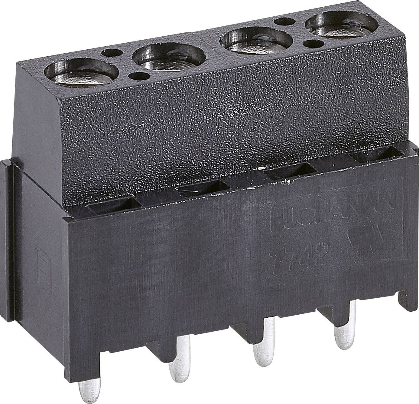 TE Connectivity 796949-4 Schraubklemmblock 3 mm² Polzahl 4 Schwarz