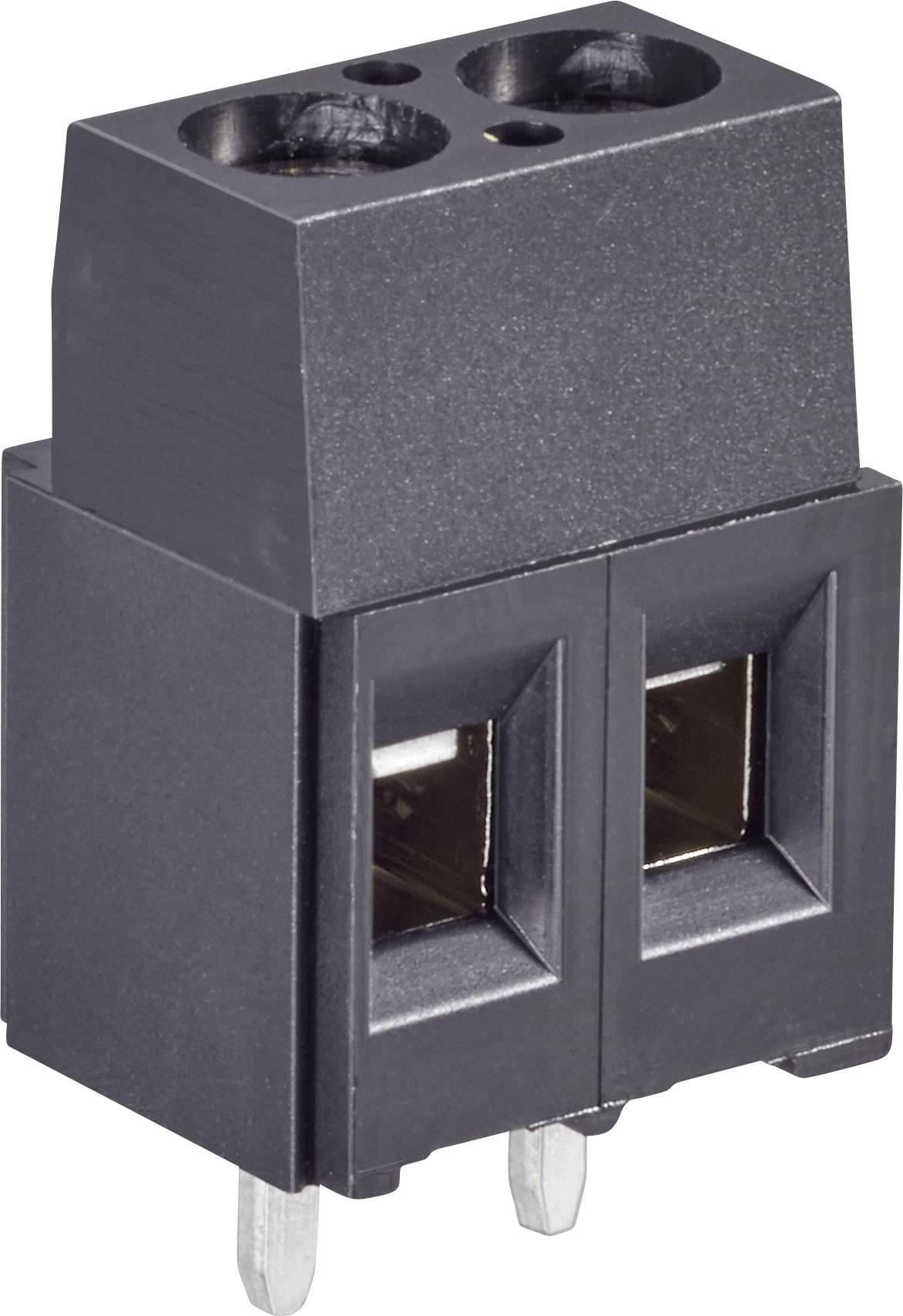 TE Connectivity 796949-2 Schraubklemmblock 3 mm² Polzahl 2 Schwarz