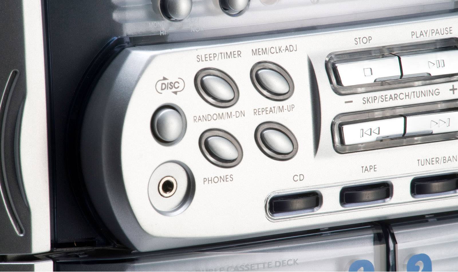 Karcher KA 5300 Stereoanlage CD, Kassette, MW, Plattenspieler, UKW, 2 x 5 W Silber