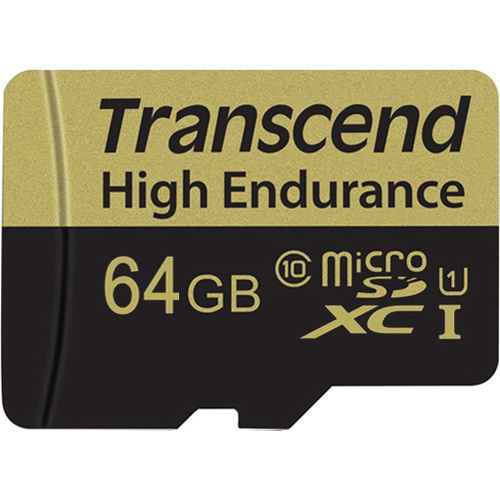 Transcend High Endurance microSDXC-Karte 64GB Class 10 inkl. SD-Adapter