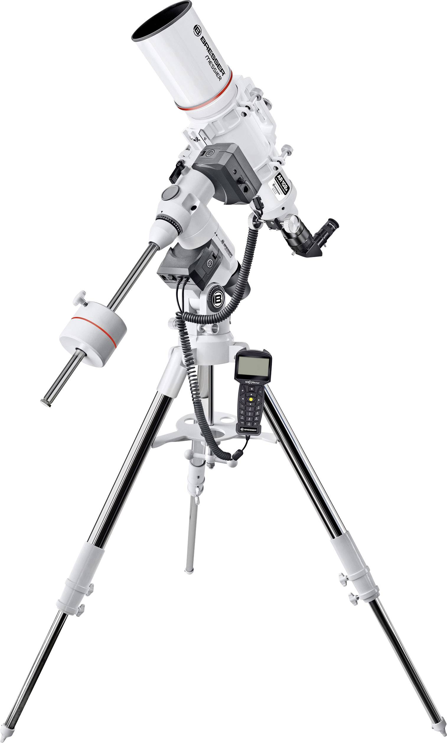 Bresser Optik Messier AR-102S/600 EXOS-2 GOTO Linsen-Teleskop Äquatorial Achromatisch Vergrößerung 23 bis 204 x