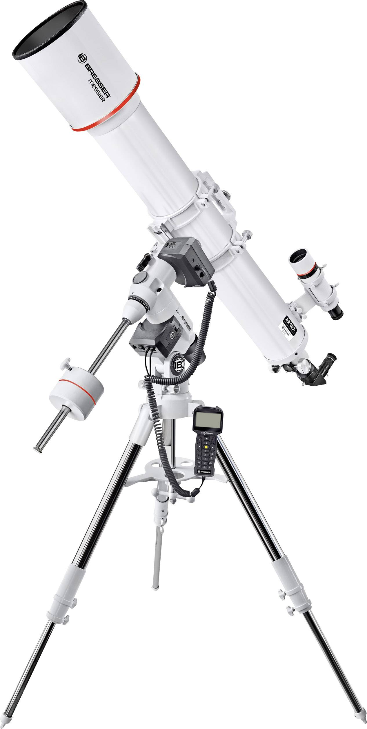Bresser Optik Messier AR-127/1200 EXOS-2 GOTO Linsen-Teleskop Äquatorial Achromatisch Vergrößerung 46 bis 254 x