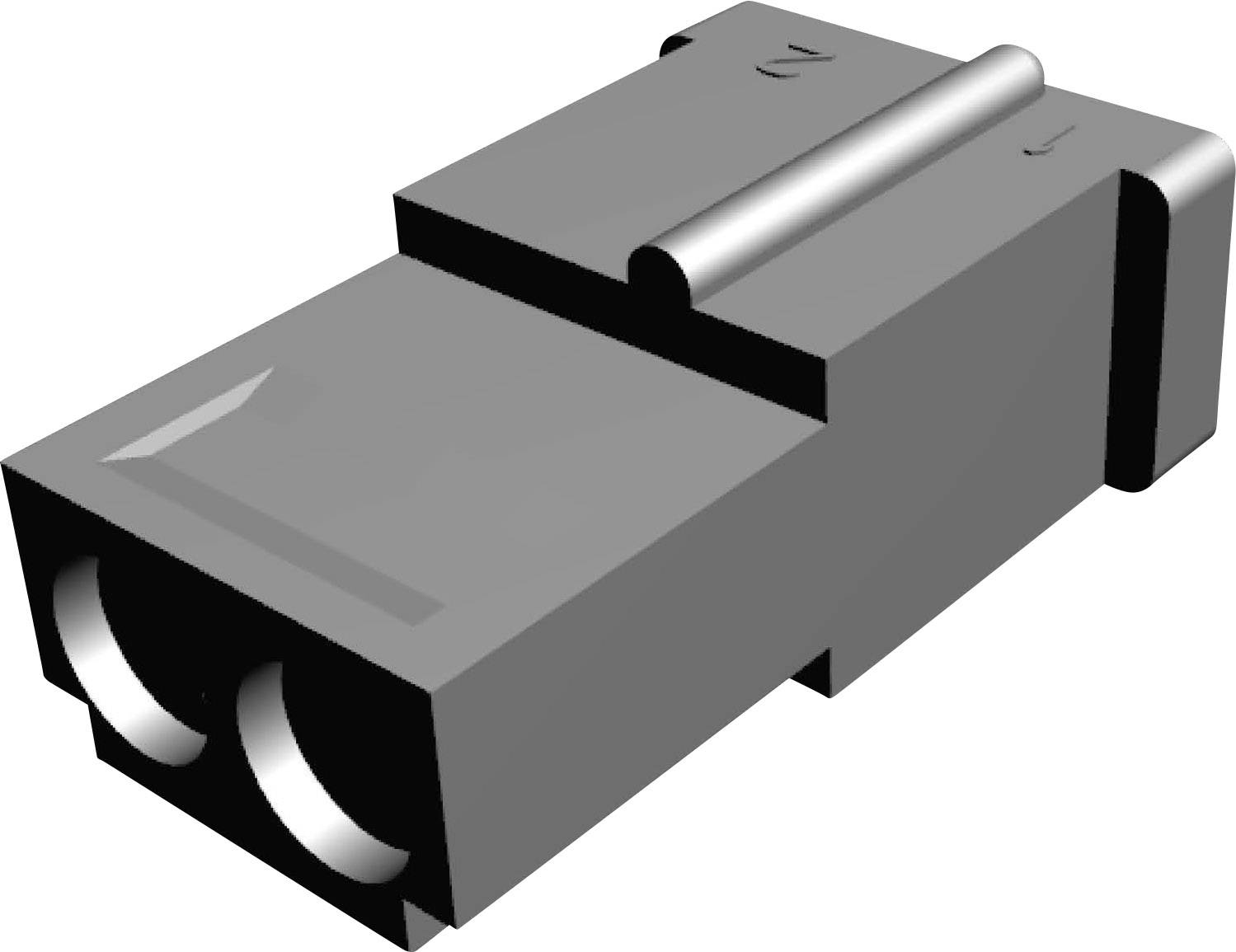 TE Connectivity Buchsengehäuse-Kabel MATE-N-LOK Polzahl Gesamt 2 Rastermaß: 5.08 mm 1-480318-0