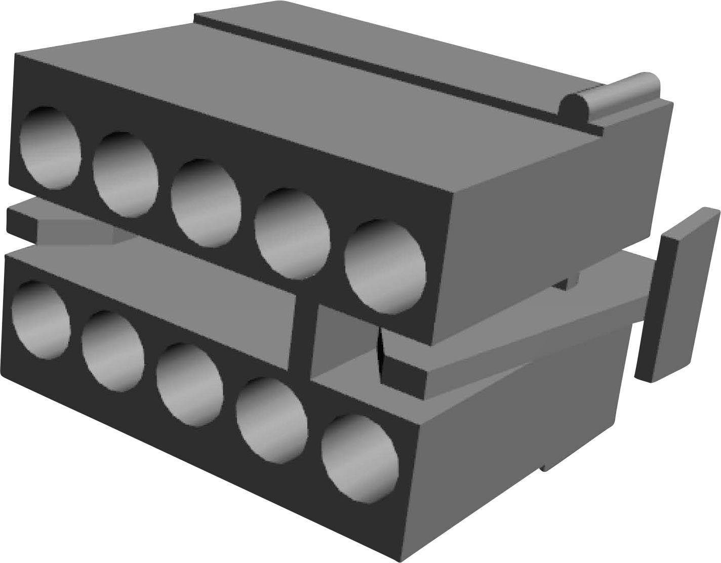 TE Connectivity Buchsengehäuse-Kabel MATE-N-LOK Polzahl Gesamt 10 Rastermaß: 5.08 mm 1-480285-0 1 S