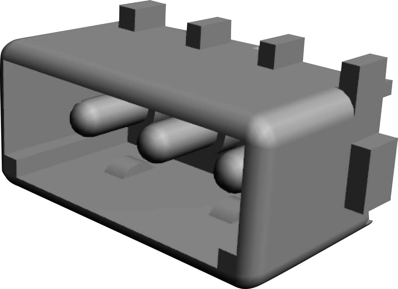 TE Connectivity Stiftgehäuse-Platine MATE-N-LOK Polzahl Gesamt 3 Rastermaß: 5.08mm 350210-1