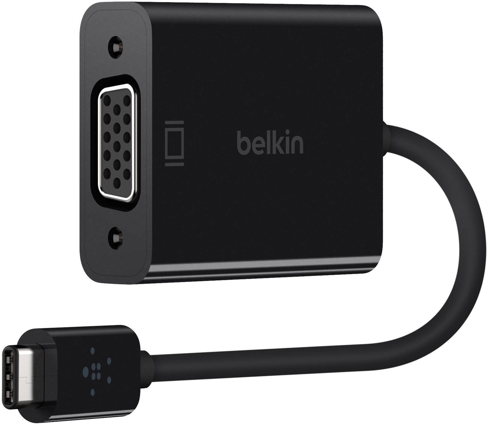 Belkin F2CU037btBLK USB / VGA Adapter [1x USB-C® Stecker - 1x VGA-Buchse] Schwarz 15.00 cm