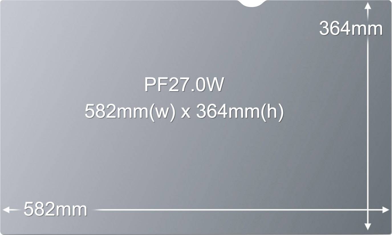 3M PF270W1B Blickschutzfolie Monitor 68,6 cm (27") Bildformat: 16:10 Querformat 7000031975 Universal