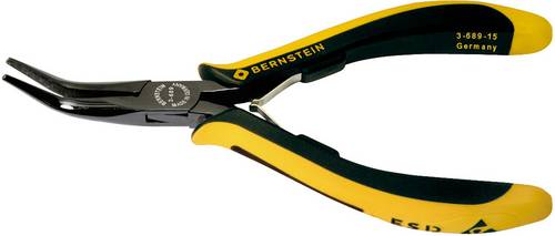 Bernstein Tools for Electronics 3-689-15 ESD Flachrundzange Spezialstahl 145 mm