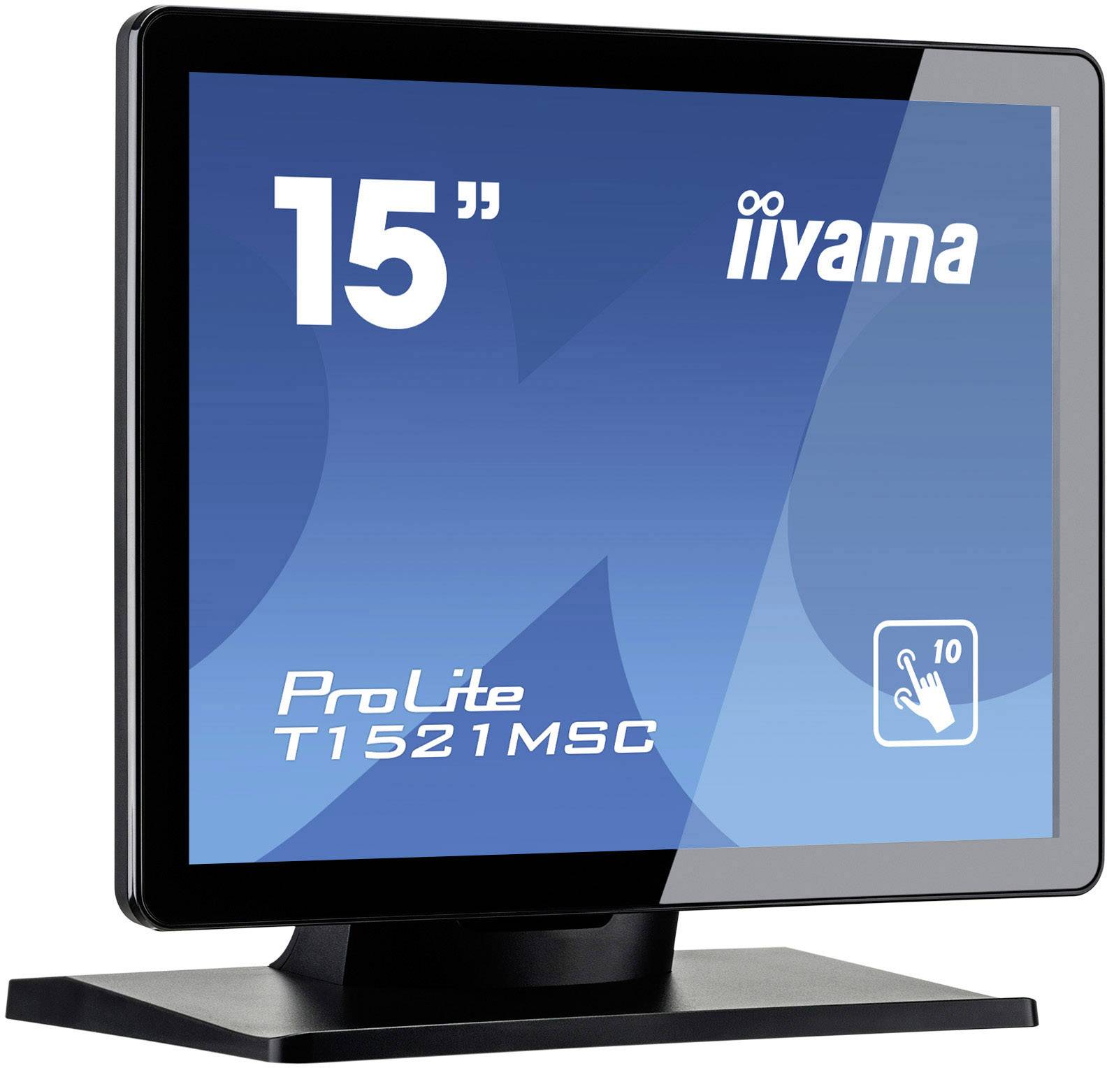 Iiyama T1521MSC-B1 Touchscreen-Monitor EEK: E (A - G) 38.1 cm (15 Zoll) 1024 x 768 Pixel 4:3 8 ms VGA, USB TN LED