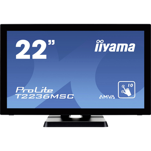 Iiyama ProLite T2236MSC Touchscreen-Monitor EEK: F (A - G) 55.9 cm (22 Zoll) 1920 x 1080 Pixel 16:9 8 ms USB 3.2 Gen 1 (USB 3.0), VGA, DVI, HDMI® AM