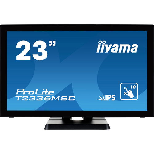 Iiyama ProLite T2336MSC Touchscreen-Monitor EEK: F (A - G) 58.4 cm (23 Zoll) 1920 x 1080 Pixel 16:9 5 ms USB 3.2 Gen 1 (USB 3.0), VGA, DVI, HDMI® IP