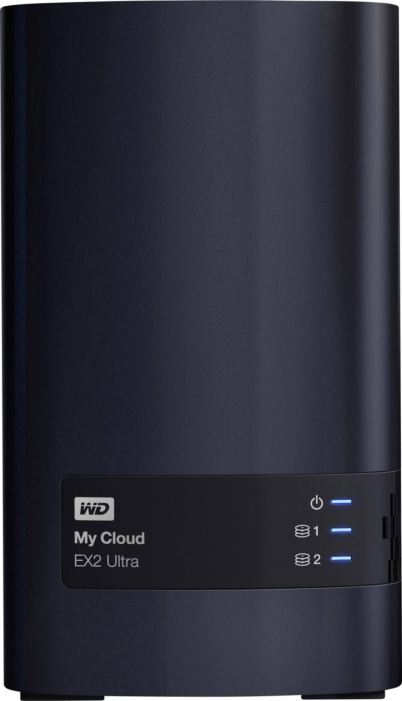 WD My Cloud™ EX2 Ultra Cloud Speichergerät 8 TB 2 Bay Business Cloud, bestückt mit 2x 4TB WD Red™ WDBVBZ0080JCH-EESN