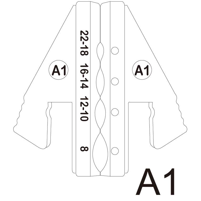 TOOLCRAFT PLE-0A1 Crimp-Einsätze Schrumpfschlauchverbinder Quetschbereich: 0.5 bis 10mm² Passend für Marke (Zangen): TOOLCRAFT