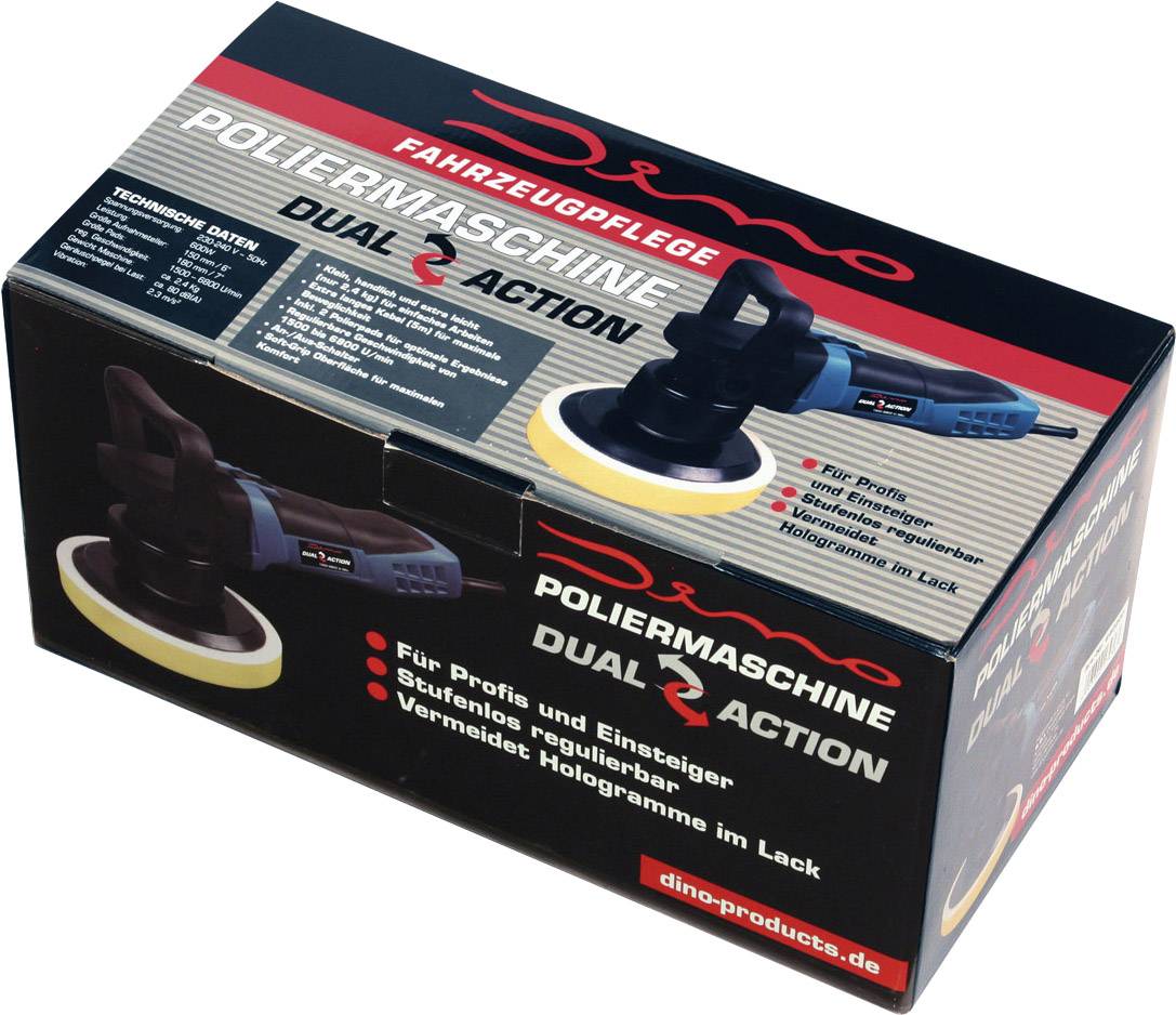 DINO KRAFTPAKET Exzenter 640200 Exzenterpoliermaschine 230V 600W 1500 - 6800 U/min 150mm