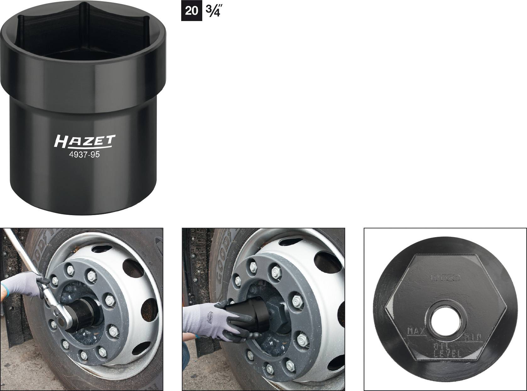 Hazet 4937-95 Achsmutternschlüssel
