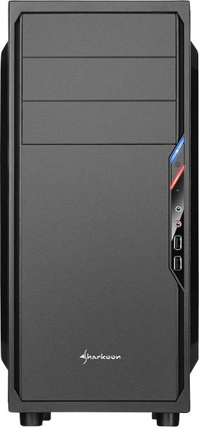 Sharkoon VS4-S Midi-Tower PC-Gehäuse Schwarz 1 vorinstallierter Lüfter