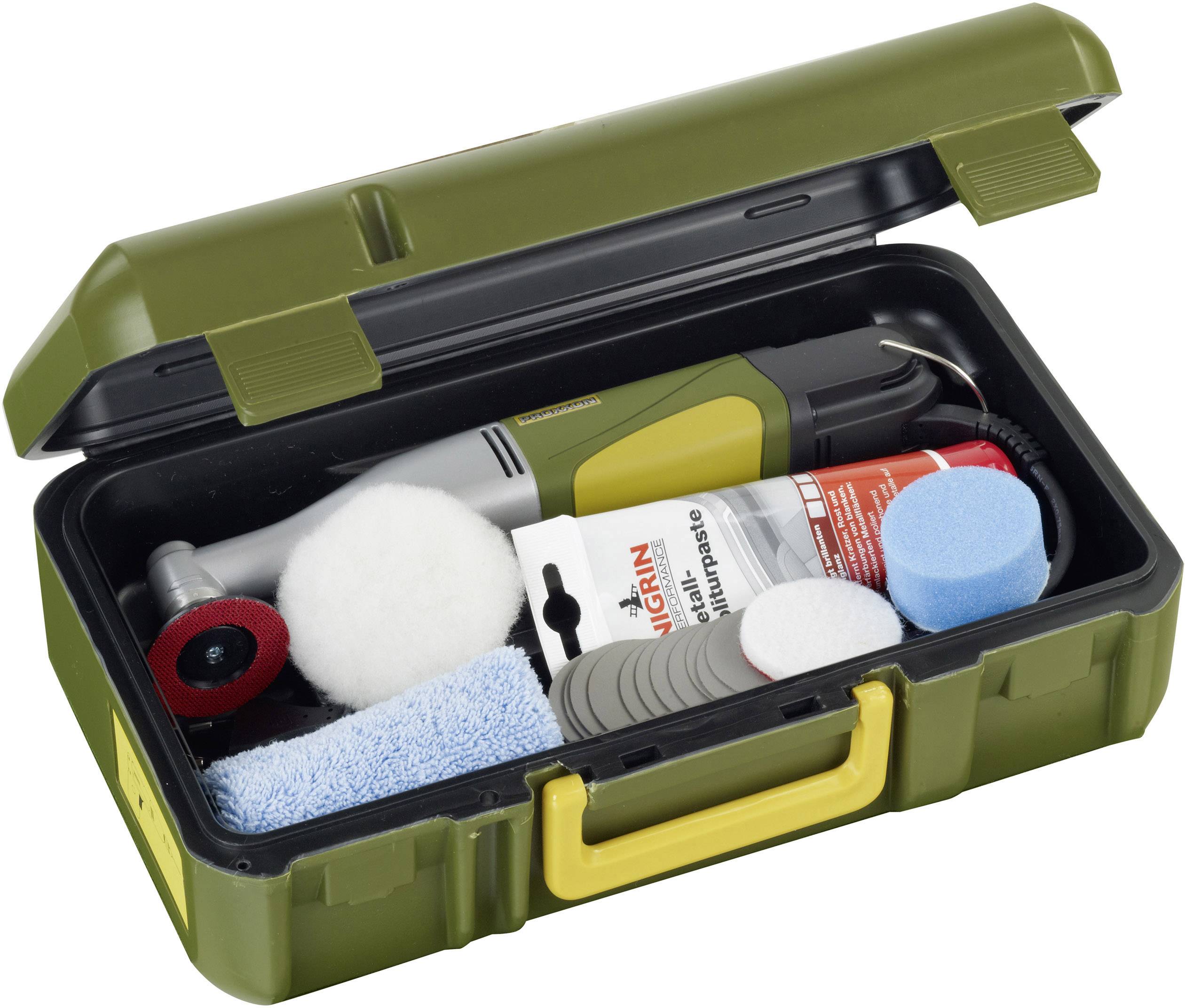 Proxxon Micromot WP/E Winkelpolierer mit Zubehör 18teilig 100 W