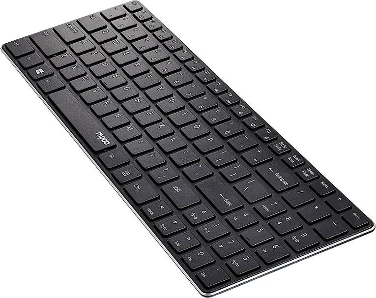Rapoo E9100P Funk Tastatur Deutsch, QWERTZ Schwarz