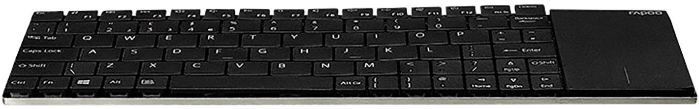 Rapoo E2710 Funk Tastatur Deutsch, QWERTZ Schwarz Touch-Oberfläche
