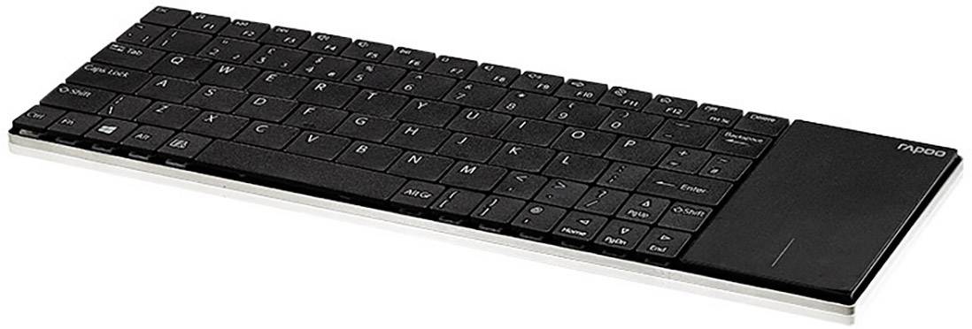 Rapoo E2710 Funk Tastatur Deutsch, QWERTZ Schwarz Touch-Oberfläche