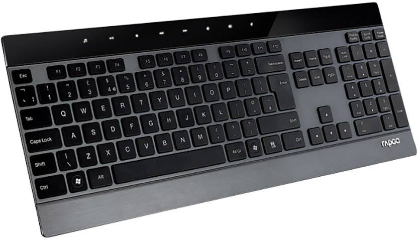 Rapoo E9270P Funk Tastatur Deutsch, QWERTZ Schwarz
