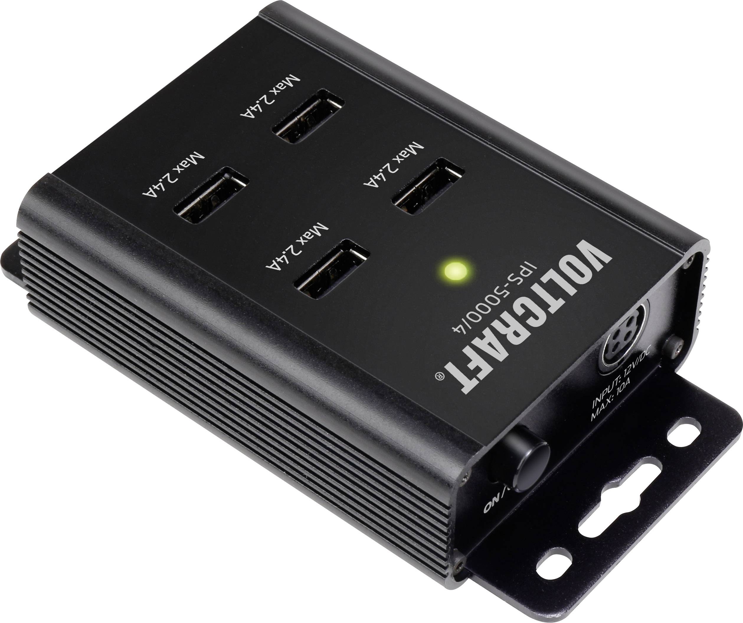 VOLTCRAFT IPS-5000/4 IPS-5000/4 USB-Ladegerät Steckdose Ausgangsstrom (max.) 2400mA 4 x USB Auto-Detect