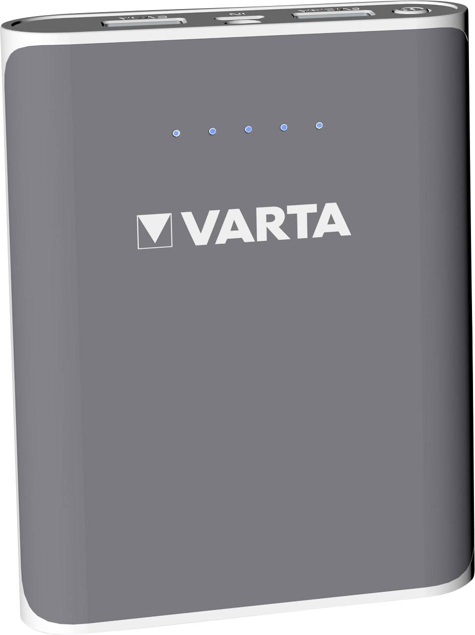 Varta Power Bank 6000mAh Powerbank 6000 mAh Li-Ion Grau, Weiß Statusanzeige