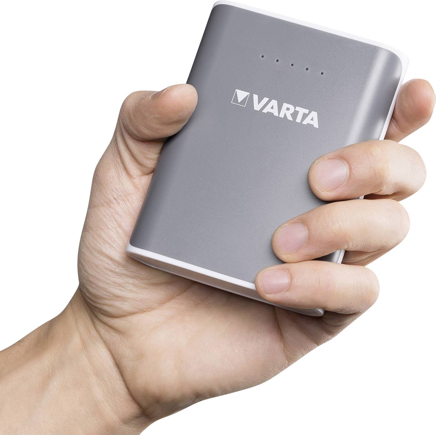 Varta Powerpack family 10400 Powerbank 10400 mAh Li-Ion Micro USB Grau, Weiß Statusanzeige