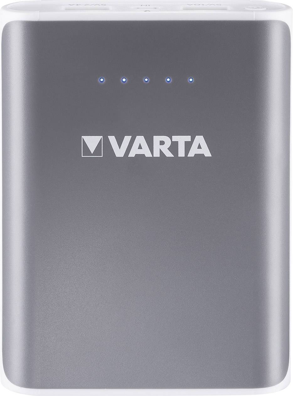 Varta Powerpack family 10400 Powerbank 10400 mAh Li-Ion Micro USB Grau, Weiß Statusanzeige
